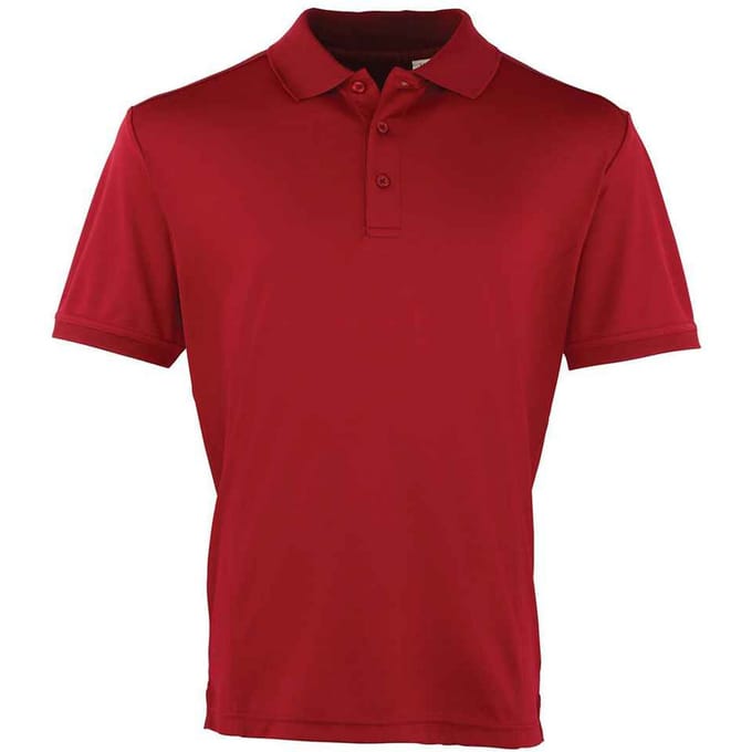 Premier Heren Coolchecker Pique Poloshirt (Bourgondië)