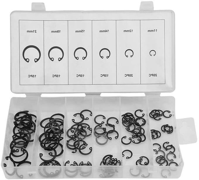 Circlip Gereedschap Set - 100 Stuks Circlips, Snap Ringen en Behuizing voor Precisiewerk