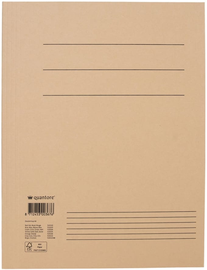 Dossiermappen Quantore A4 320 gr Chamois – set 10 stuks