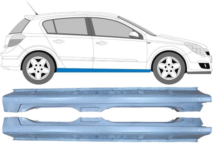 Volledige dorpel voor Opel Astra H 2003-2014 / Links + Rechts / Set