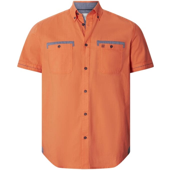 Babista herren Overhemd Met Korte Mouwen - 49/50 - lichtrood - Plus Size