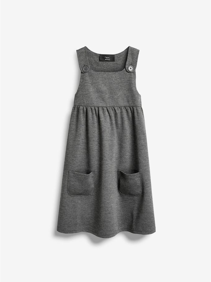 Next - Meisjes - Jersey schoolovergooier met stretch - Grijs