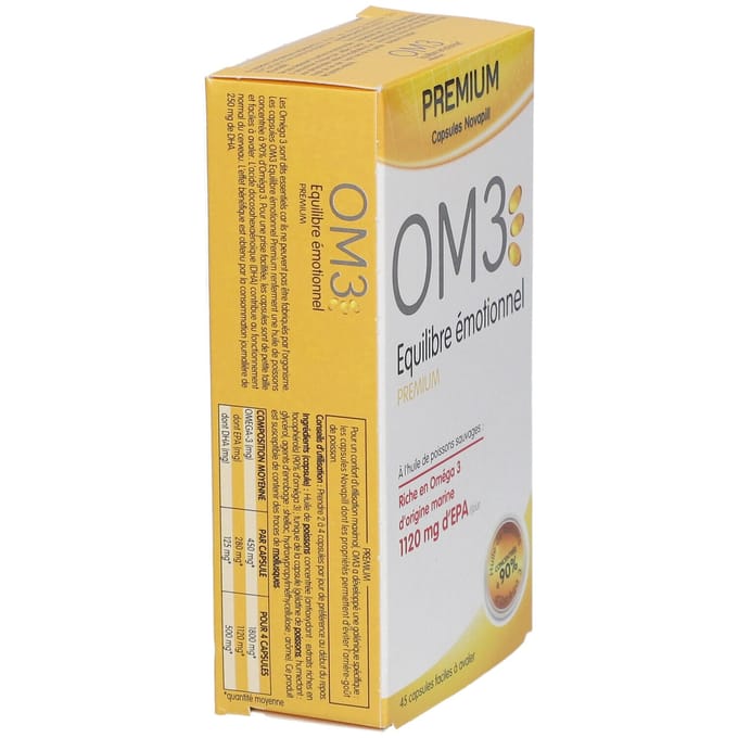 OM3 - Emotioneel evenwicht -Premium Formule - Omega 3 - 1050 mg EAP - 45 capsules