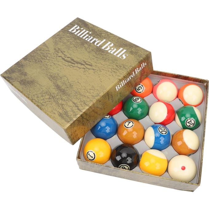 Set de 16 Boules de Billard 2,25 Pouces Boules de Billard en Résine pour Entraînement Remplacement Billiards beige
