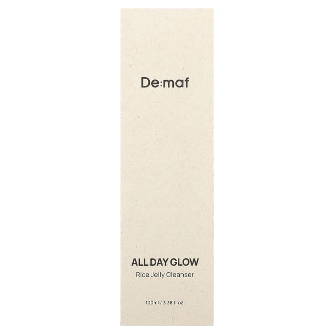 De:maf, All Day Glow, Rijst Jelly Reiniger, 100ml (3,38 fl oz) white
