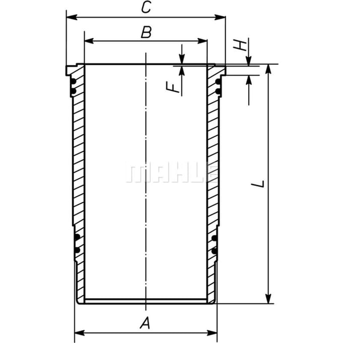 Voering, cilinderkop MAHLE 227 WN 37 00