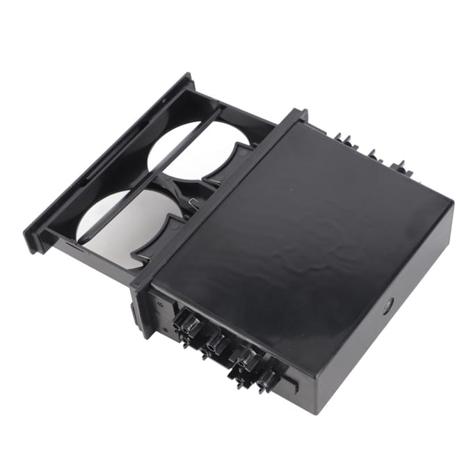 2 in 1 Autoradio Opbergdoos Multifunctioneel ABS Universeel 1DIN 2 Laags Zwart Bekerhouder voor gray