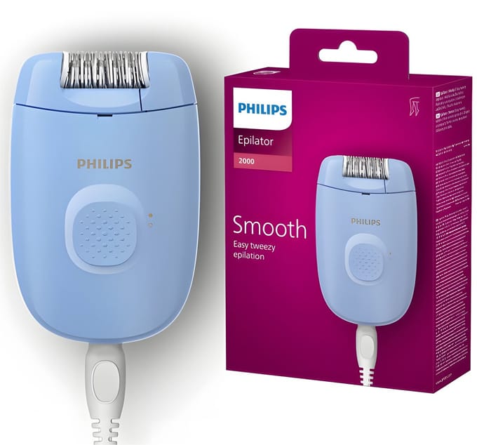 Philips Series 2000 BRE228/00 Epilator - Netstroom - Voor Benen - Afwasbare Kop - Blauw