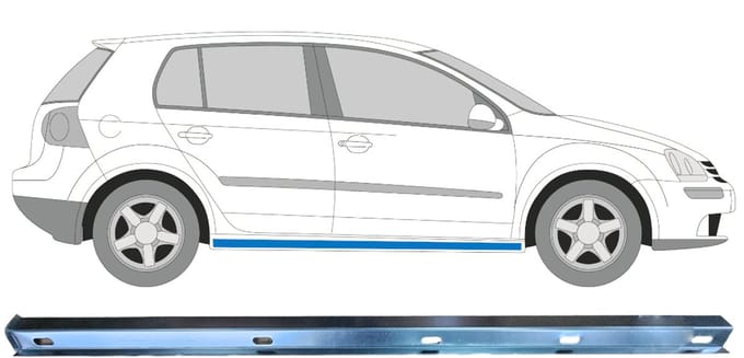Binnenste reparatie dorpel voor Volkswagen Golf 5 2003-2009 / Rechts