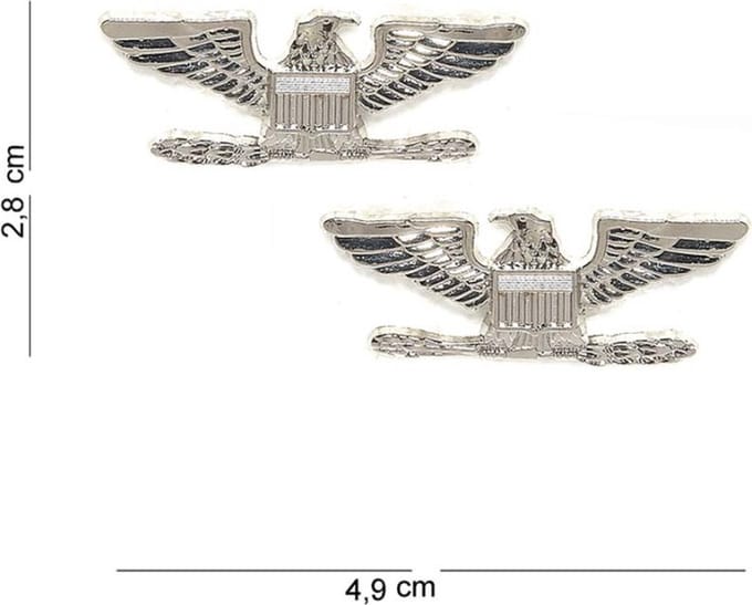 Embleem metaal Colonel rank eagles pin