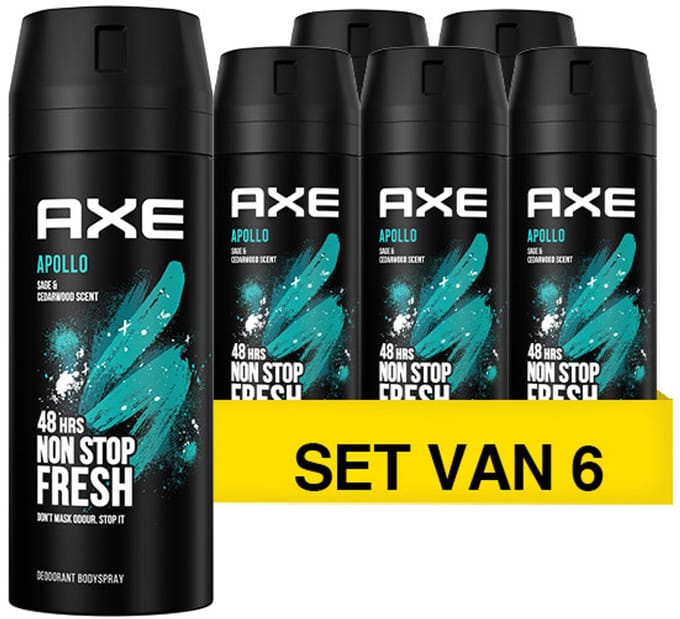 Axe Apollo Deodorant - Voordeelverpakking 6 x 150 ml