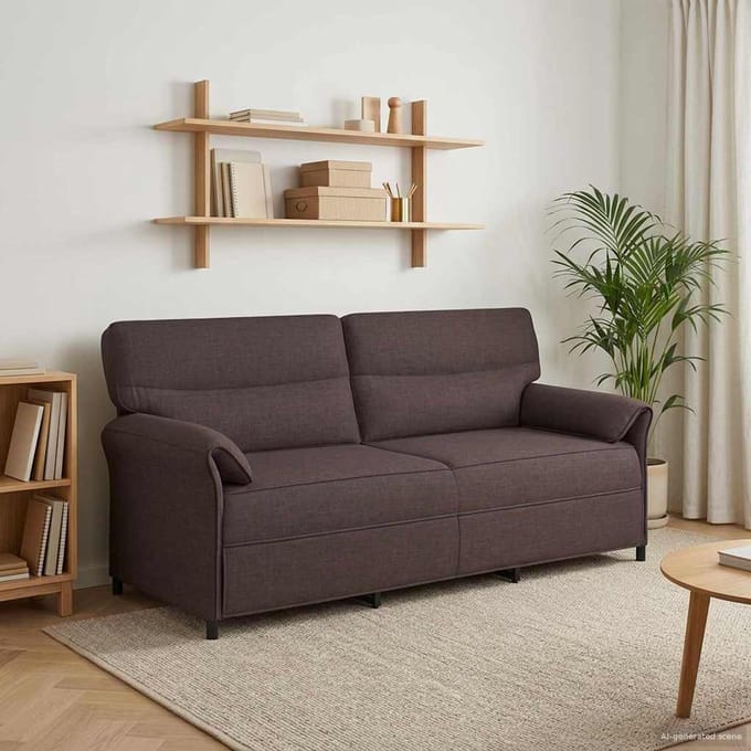 vidaXL - Bank - 100% - polyester - metalen - frame - MDF, - Multiplex
