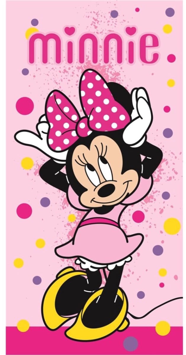 Minnie Mouse strandlaken Strik 70 x 140 cm Roze