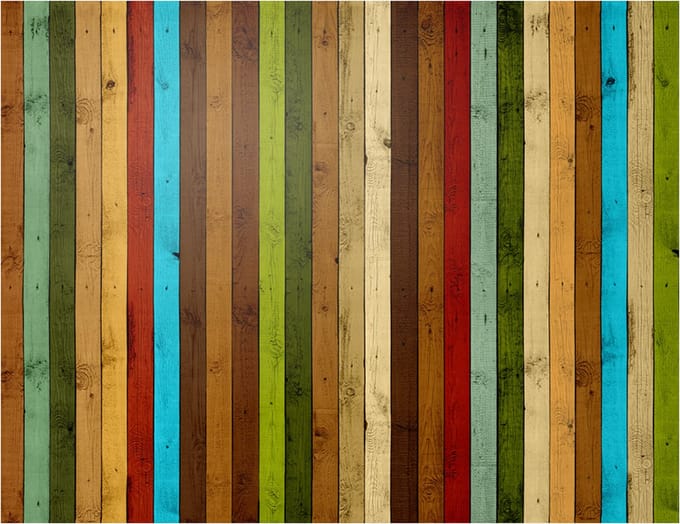 Fotobehang - Wooden rainbow.