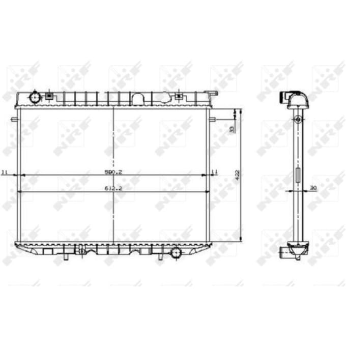 Radiator, motorkoeling NRF 519532