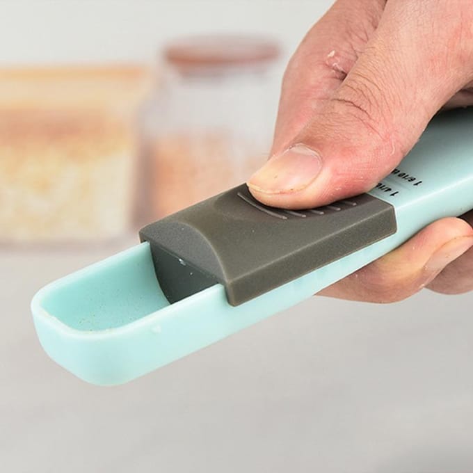 Maatlepel Hittebestendigheid Multi-Niveau Verstelling Schaal Plastic Maatlepel Set Keuken white