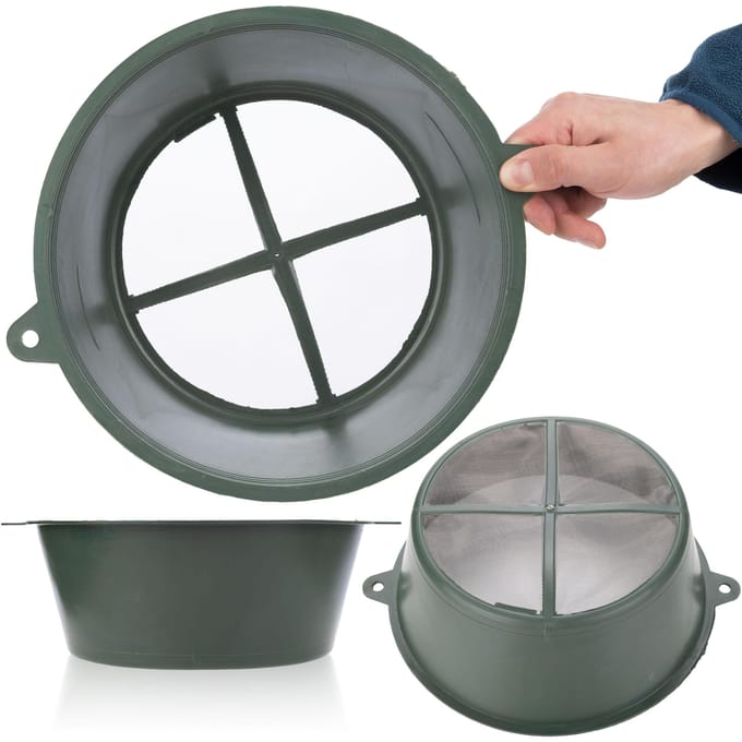 Groene zeef voor het zeven van verf (300x230x110mm)