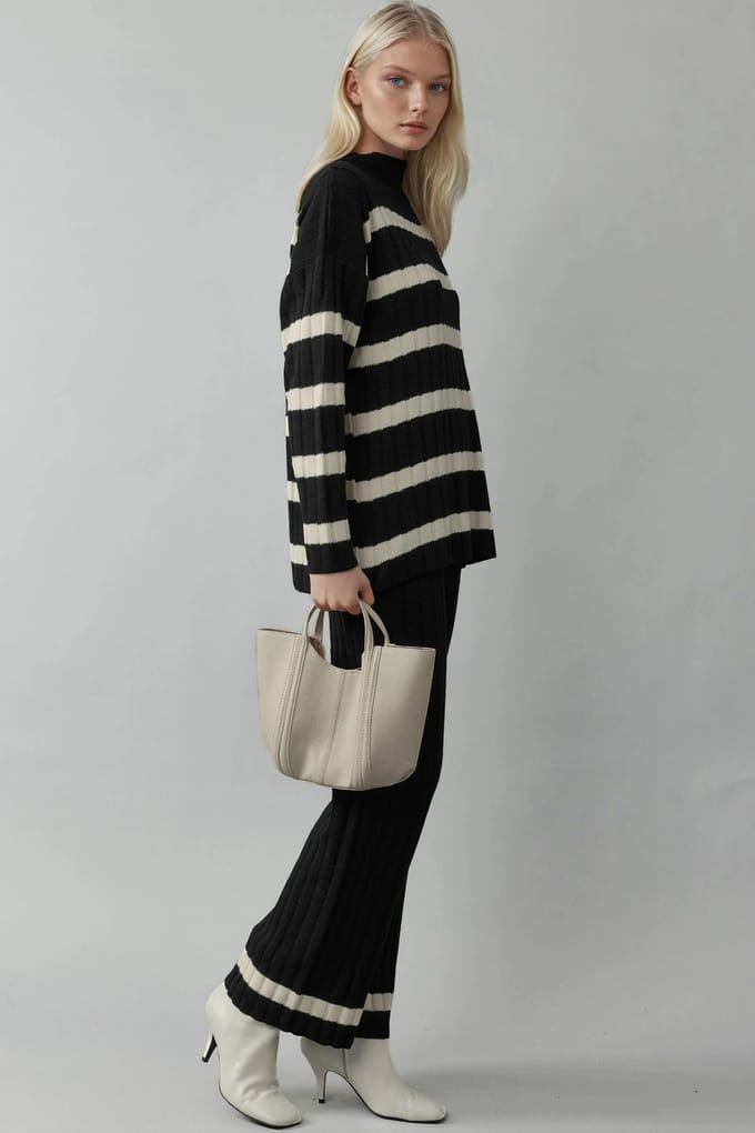 Gestreepte Trui & Broek Breisels Co-ord Set