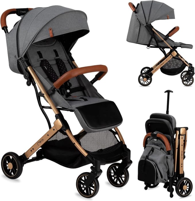 Lichte & Compacte Kinderwagen Vanaf 6 Maanden Incl. Voetsteun en Veiligheidsgordel