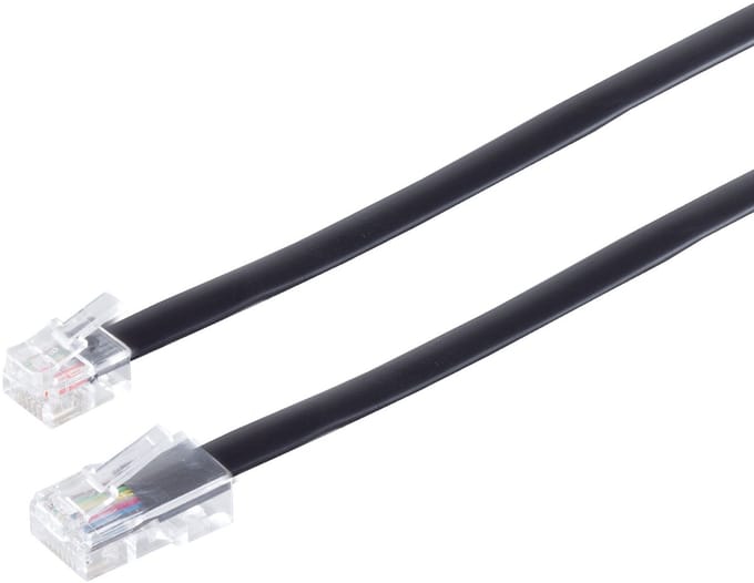 RJ45 - RJ45 8-aderige ISDN telefoon verlengkabel / zwart - 10 meter