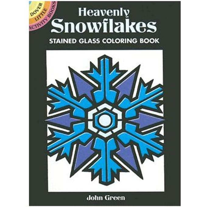 Heavenly Snowflakes Stained Glass Coloring Book - Green, John
