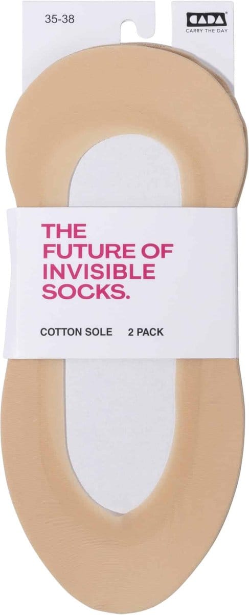 Onzichtbare footies 2-paar – Beige – 39-42