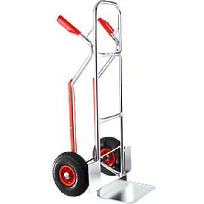 Aluminium steekwagen met luchtbanden