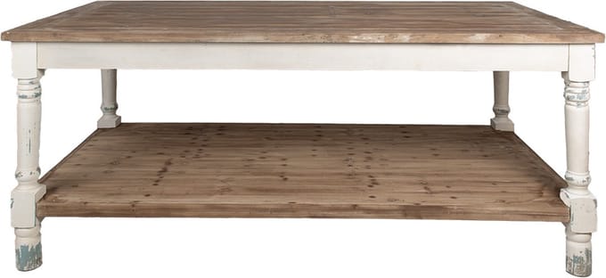 Clayre & Eef Presentatie Tafel 200x100x85 cm Wit Hout