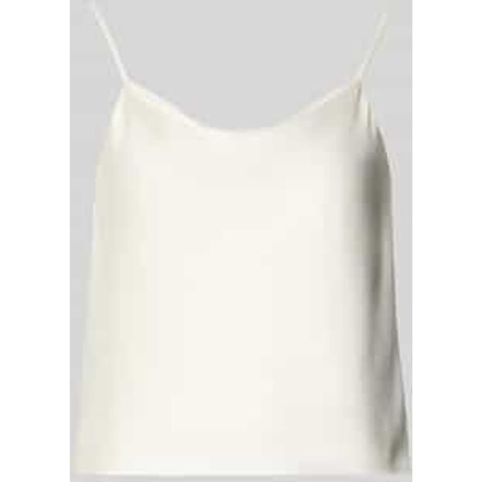 Satijnen tanktop met watervalhalslijn