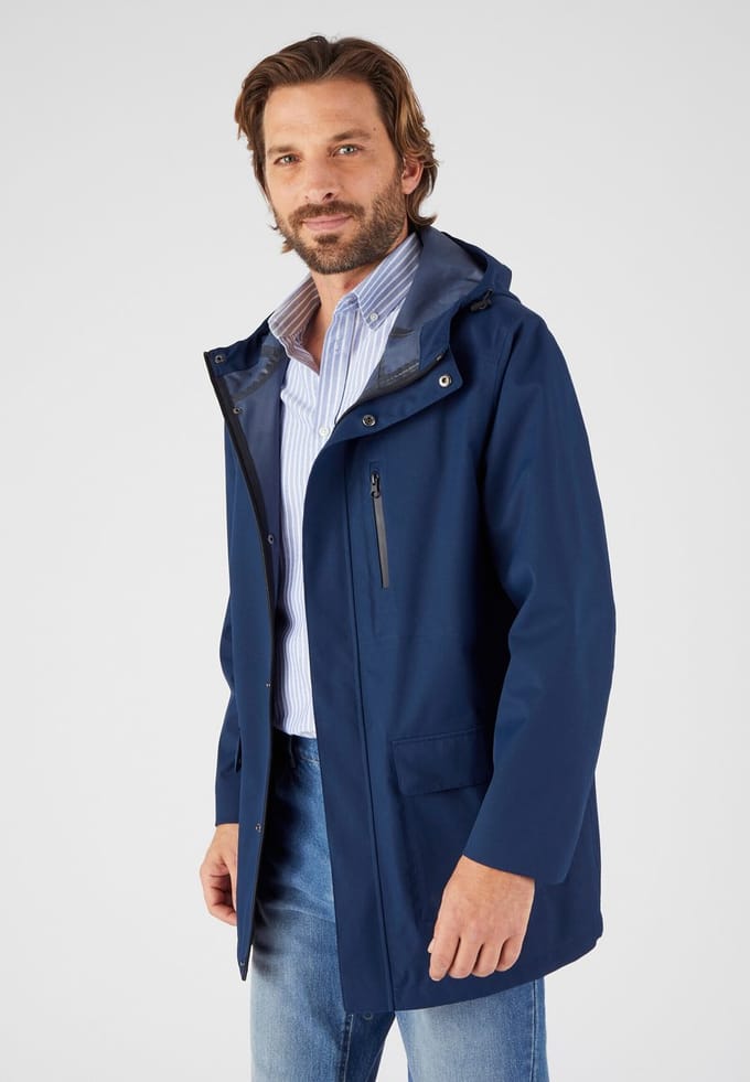 Damart - RainProtect parka by Damart - Heren - Blauw - (94-101) M