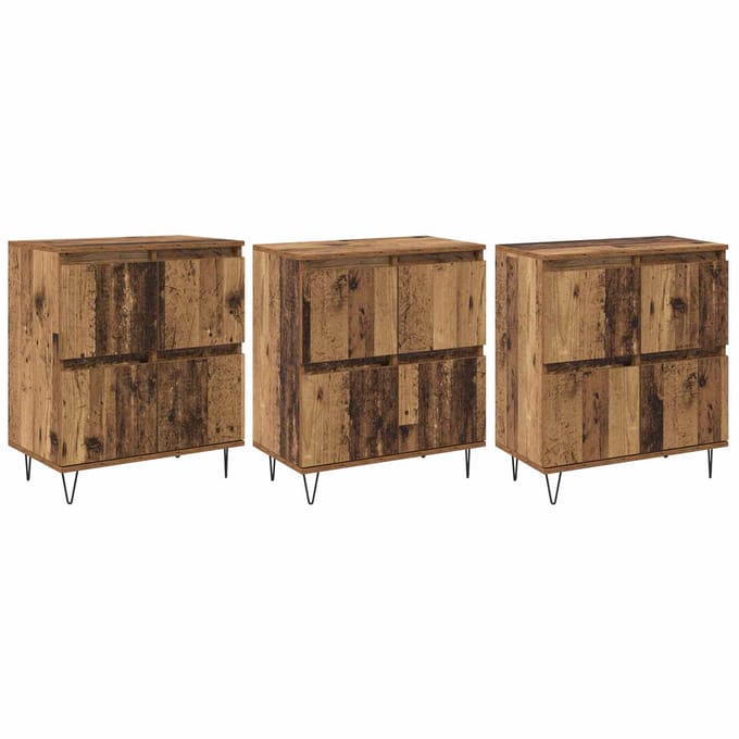vidaXL - Dressoirs - 3 - st - Oudhout