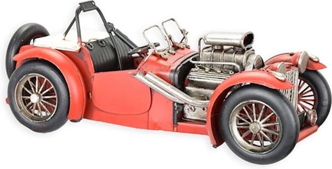 MadDeco - blikken - auto - hot rod cabrio - 33x13x13
