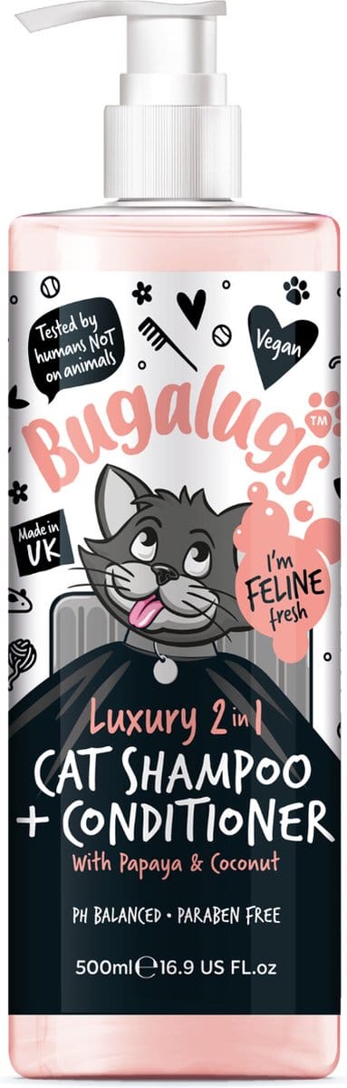 Bugalugs 2 in 1 Cat Shampoo & Conditioner 500ml