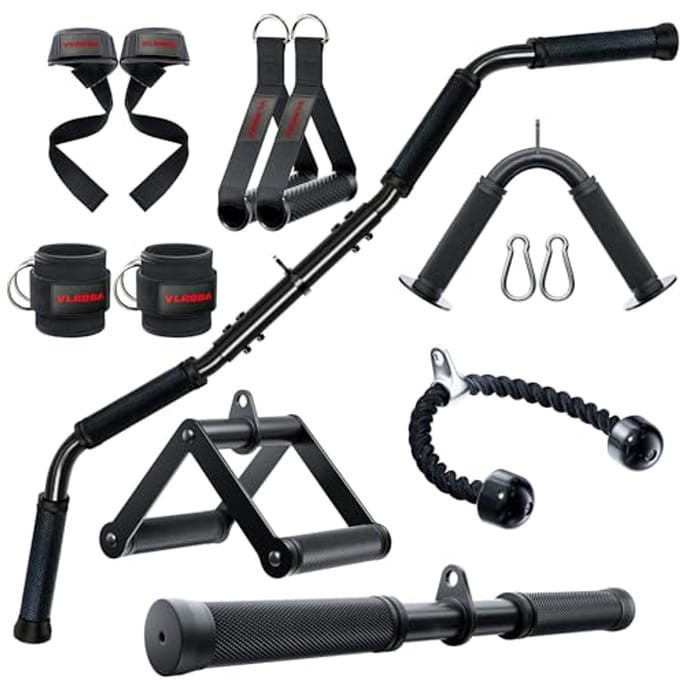 Kabelmachine accessoires voor thuissportschool - Triceps en LAT pull-down bevestiging