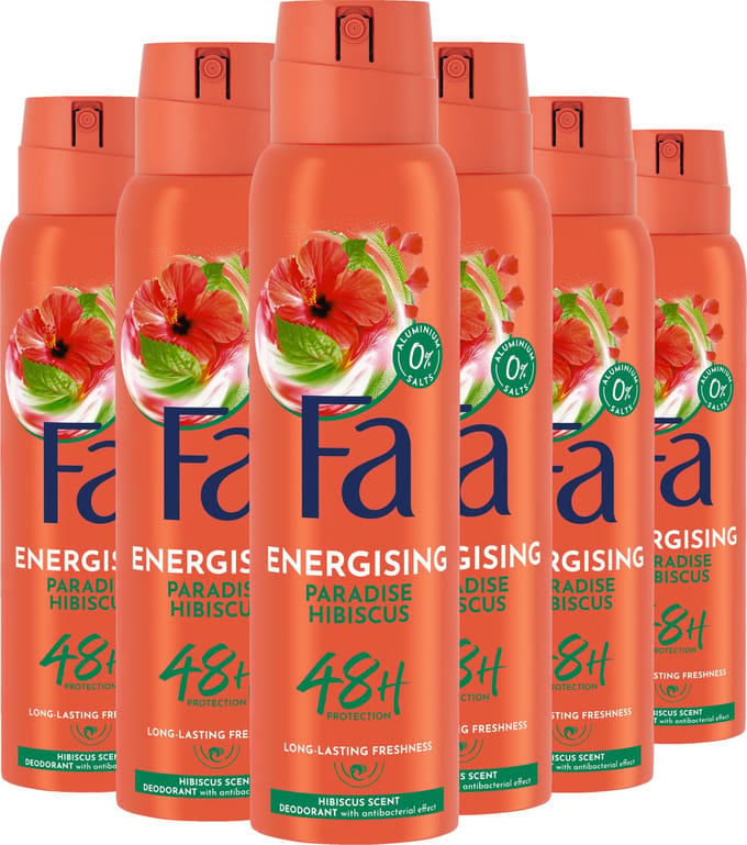 Fa Paradise Hibiscus Deodorant Spray 6x150ml - Voordeelverpakking