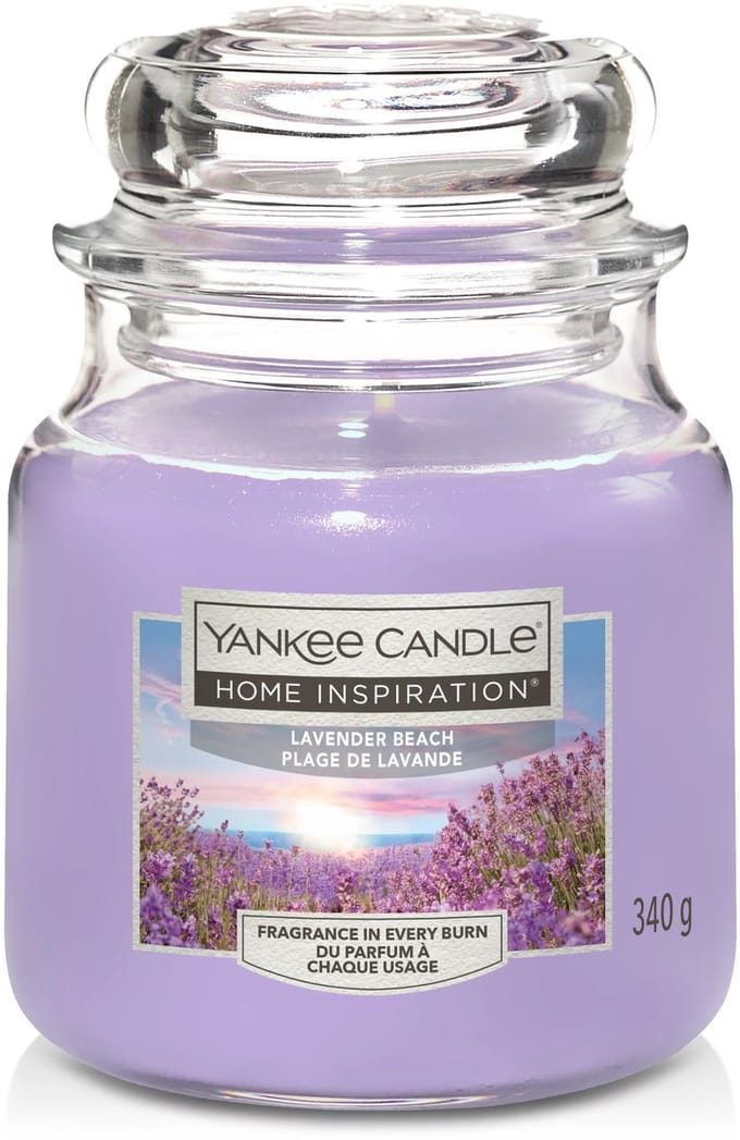 Yankee Candle Home Inspiration - Lavender Beach Medium Geurkaars - 75 branduren
