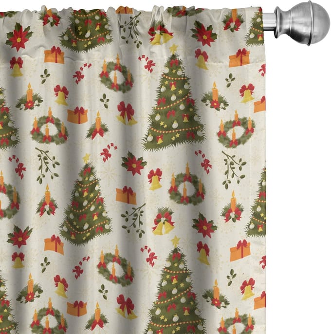 ABAKUHAUS 52600 – Gordijnen Set Multicolor – Microvezel, halfschaduw, 75×225 cm