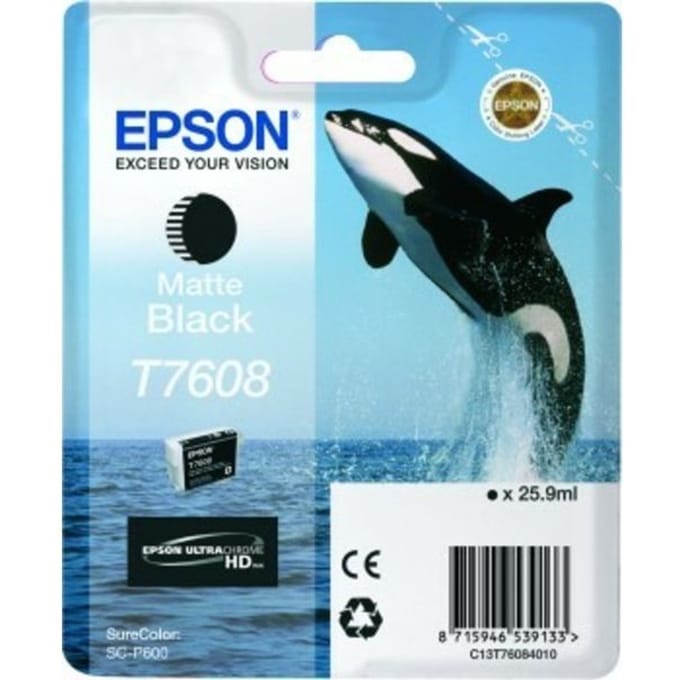 Epson T7608 (C13T76084010) Inktcartridge Mat-zwart