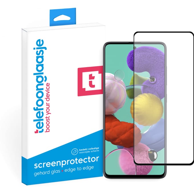 Samsung Galaxy A51 screenprotector gehard glas Edge to Edge