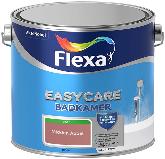 Flexa - Easycare Badkamer - Midden Appel - Mengverf - 2,5 L