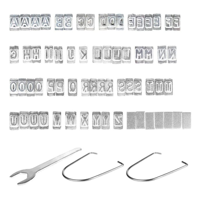 Barbecue Brandijzer Kits DIY Vlees Gereedschap Set Grill Brandijzer met Verwisselbare Letters white