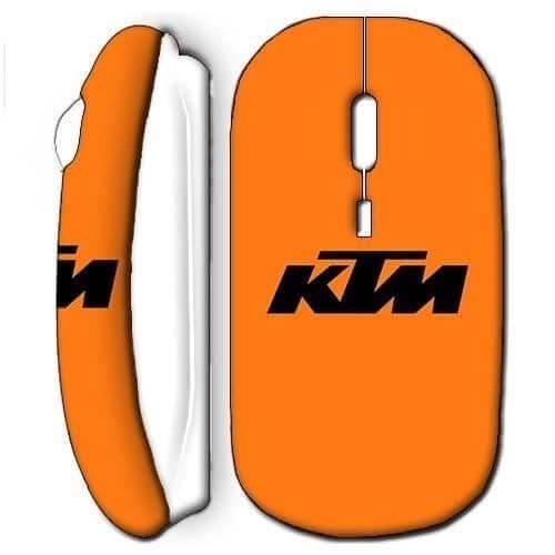 Souris sans fil - KTM - Logo orange - Clé USB wifi incluse - Compatible Mac et PC - Orange