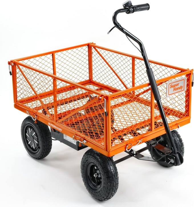 Zware Tuin Handwagen met Verwijderbare Zijwanden - 300 lbs Capaciteit