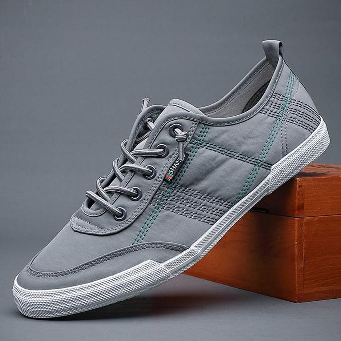 Flash Step Nieuw 21011 Heren Canvas Schoenen 44 grijs