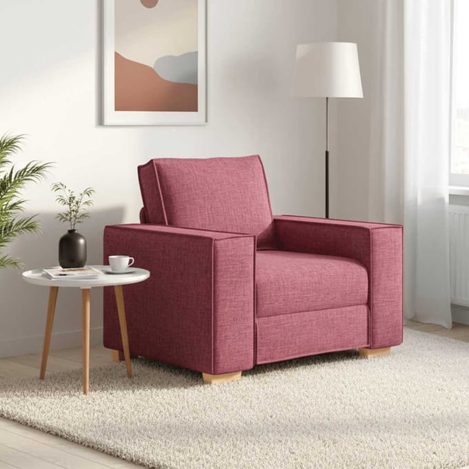 vidaXL - Sofa - Stoel - Wijnrood - 100x78x84 - cm - Stof