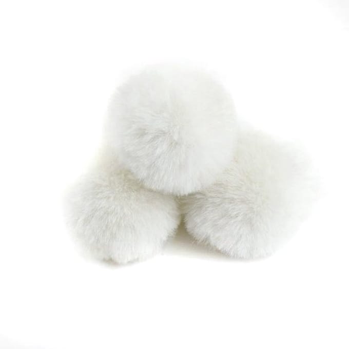 Onf3 - Pompon van kunstbont - Pluche ballen voor handwerk - 6 cm
