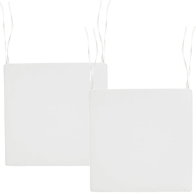 SASSARI PREMIUM - Set van 2 zitkussens - Gebroken wit - Polyester