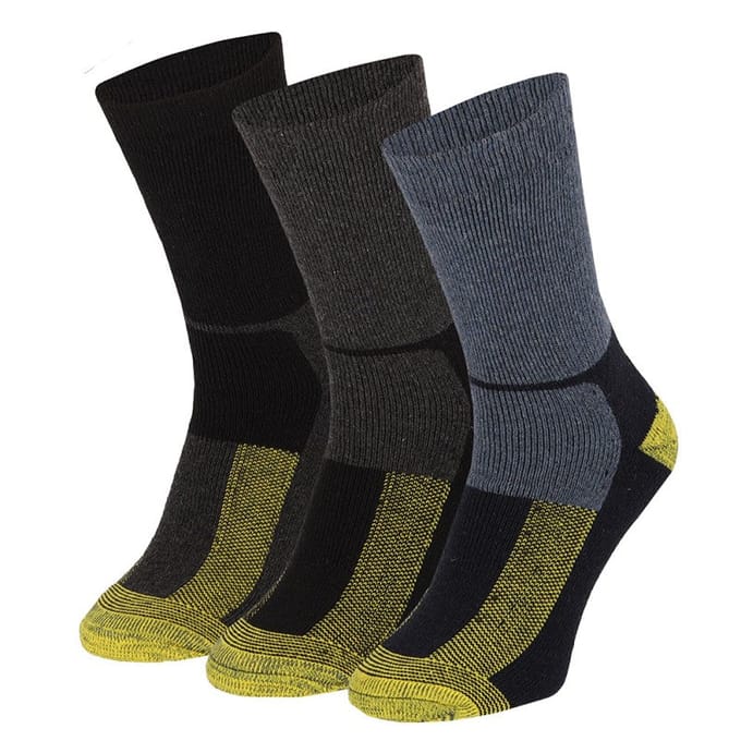 Wollen thermo werksokken - Multi Color - 3-Pak - 39/42 / Multi Color