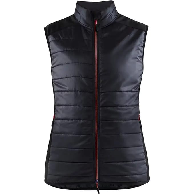 Blaklader Dames bodywarmer gevoerd 3864-2030 - Zwart/Rood - S