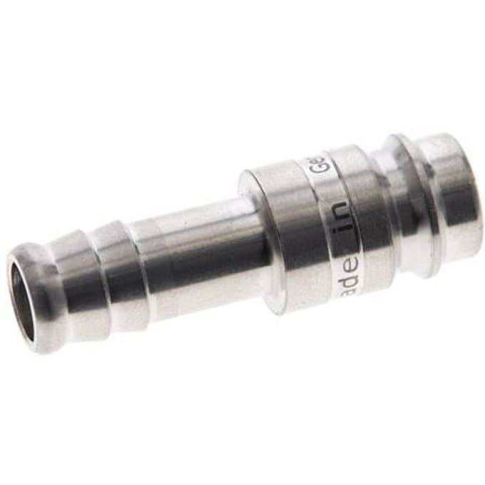 RVS 316L DN 10 Luchtkoppeling Insteeknippel 10 mm Slangpilaar